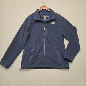 L.L. Bean Men's‎ Blue Long Sleeve Full Zippered Fleece Jacket Size Large